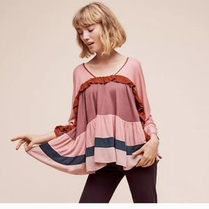 Anthropologie Long sleeve top size small
